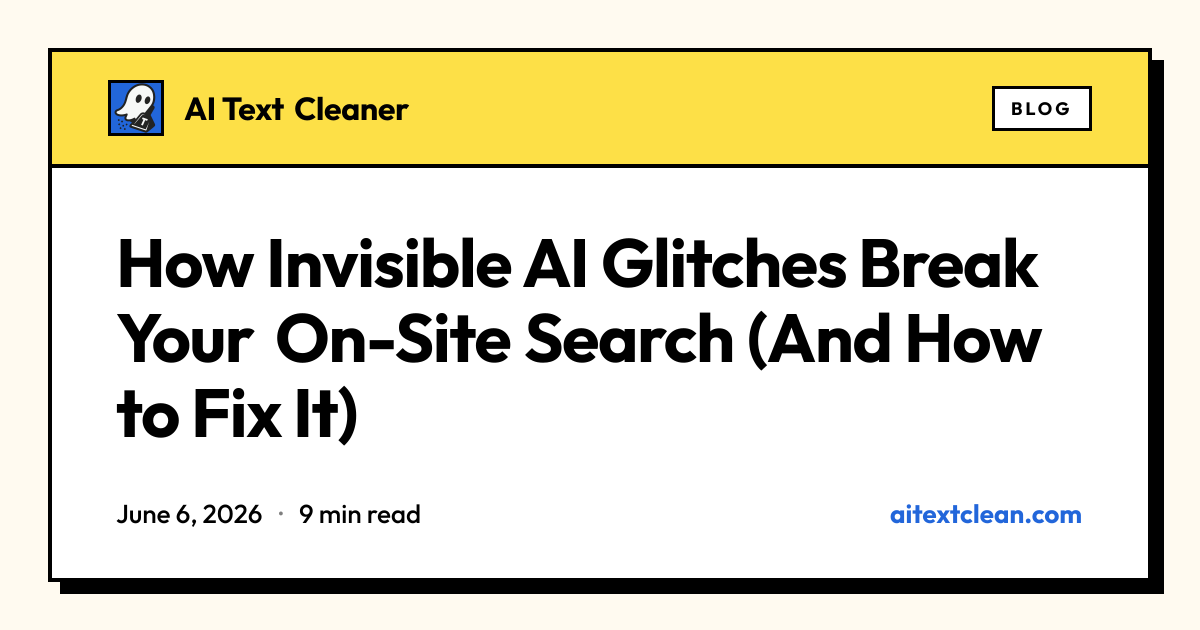 How Invisible AI Glitches Break Your On-Site Search (And How to Fix It ...